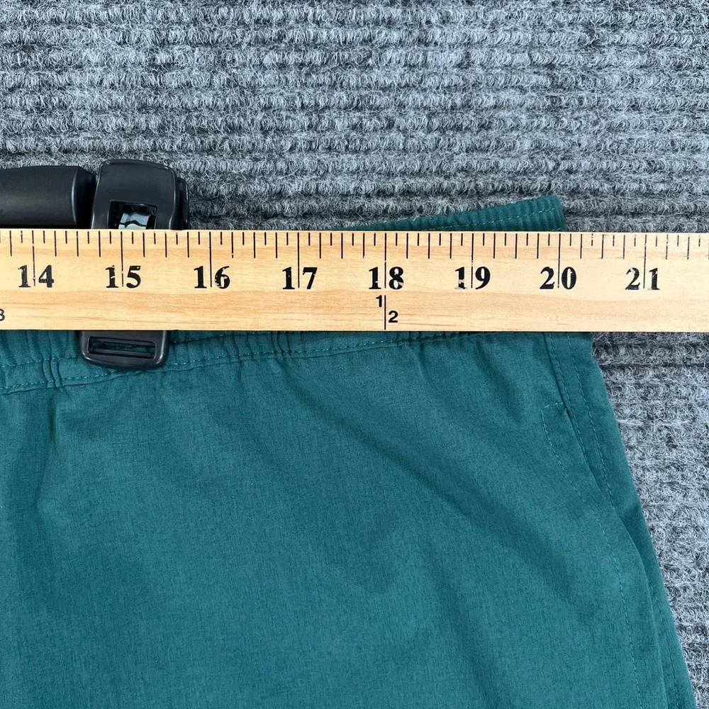 Lands End Swim Trunks Mens XXL Green Elastic Waist Quick Dry Beach Pool